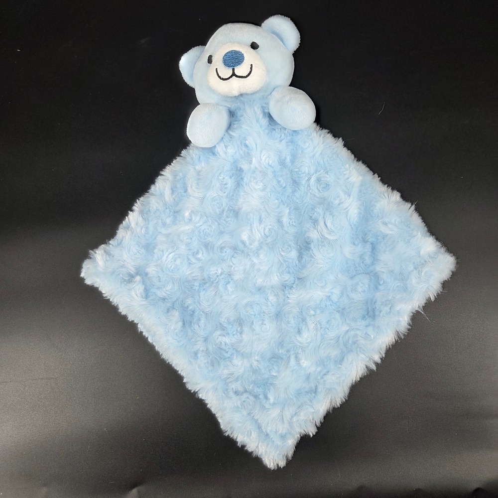 Little Beginnings Blue Teddy Bear Security Blanket Lovey Soft Plush